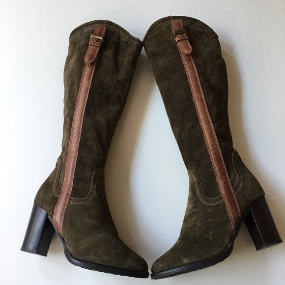 Fabianelli EU 36 Green Suede High Boots - Picture 9 of 16